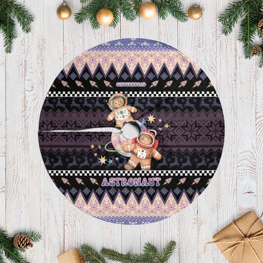 Astronaut Christmas Tree Skirt Gingerbread In Space - Wonder Print Shop