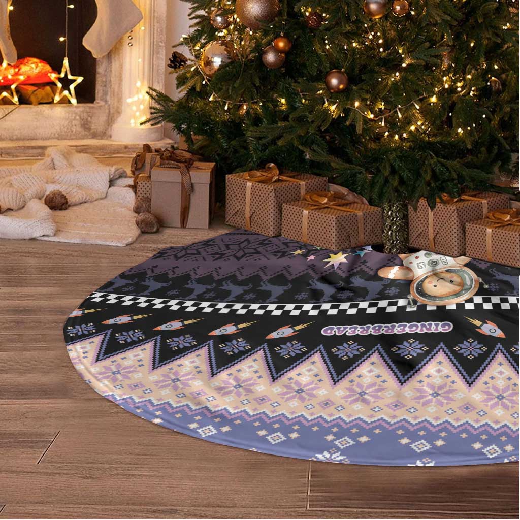 Astronaut Christmas Tree Skirt Gingerbread In Space - Wonder Print Shop