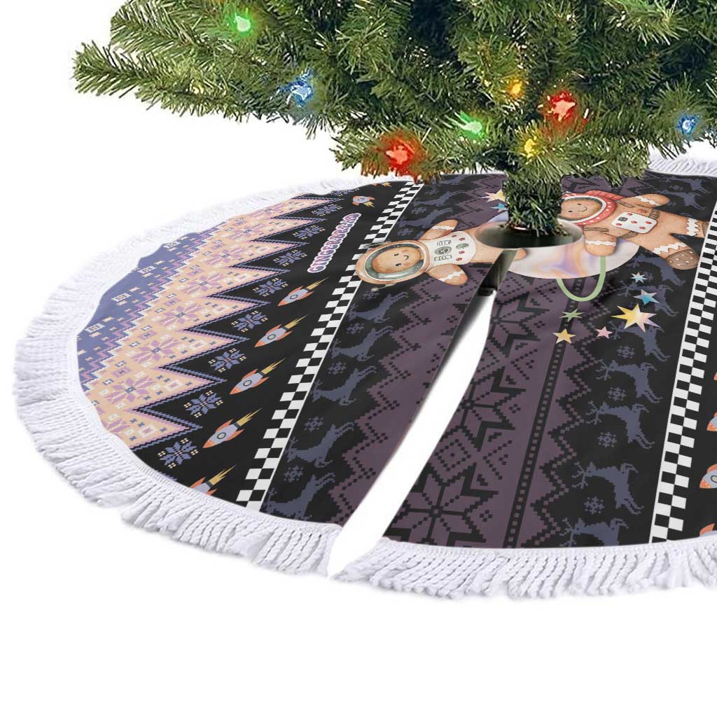 Astronaut Christmas Tree Skirt Gingerbread In Space - Wonder Print Shop