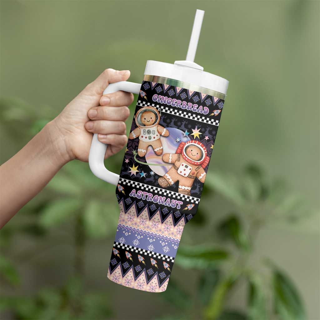 Astronaut Christmas Tumbler With Handle Gingerbread In Space - Wonder Print Shop