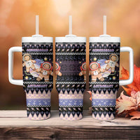 Astronaut Christmas Tumbler With Handle Gingerbread In Space - Wonder Print Shop