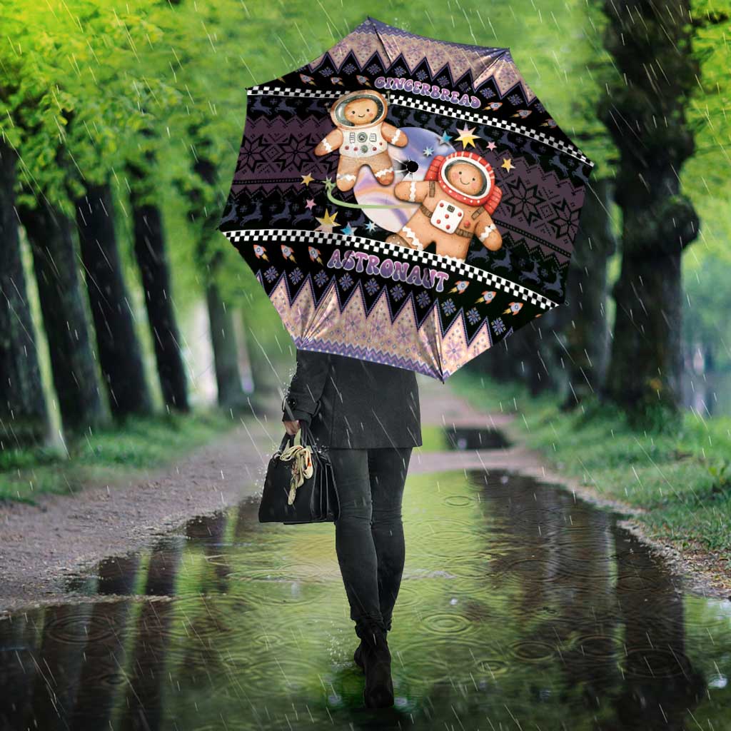 Astronaut Christmas Umbrella Gingerbread In Space - Wonder Print Shop