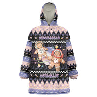 Astronaut Christmas Wearable Blanket Hoodie Gingerbread In Space - Wonder Print Shop