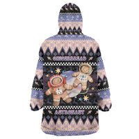 Astronaut Christmas Wearable Blanket Hoodie Gingerbread In Space - Wonder Print Shop