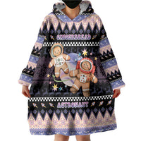 Astronaut Christmas Wearable Blanket Hoodie Gingerbread In Space - Wonder Print Shop