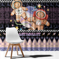 Astronaut Christmas Window Curtain Gingerbread In Space - Wonder Print Shop