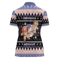 Astronaut Christmas Women Polo Shirt Gingerbread In Space - Wonder Print Shop