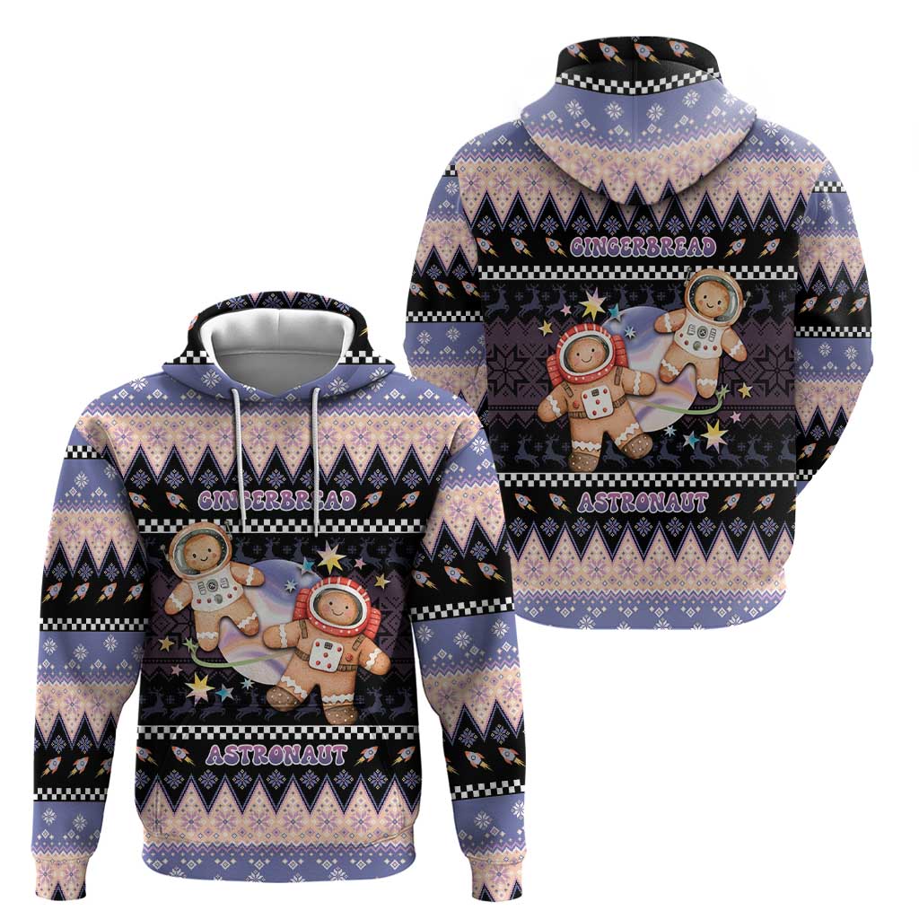 Astronaut Christmas Zip Hoodie Gingerbread In Space - Wonder Print Shop
