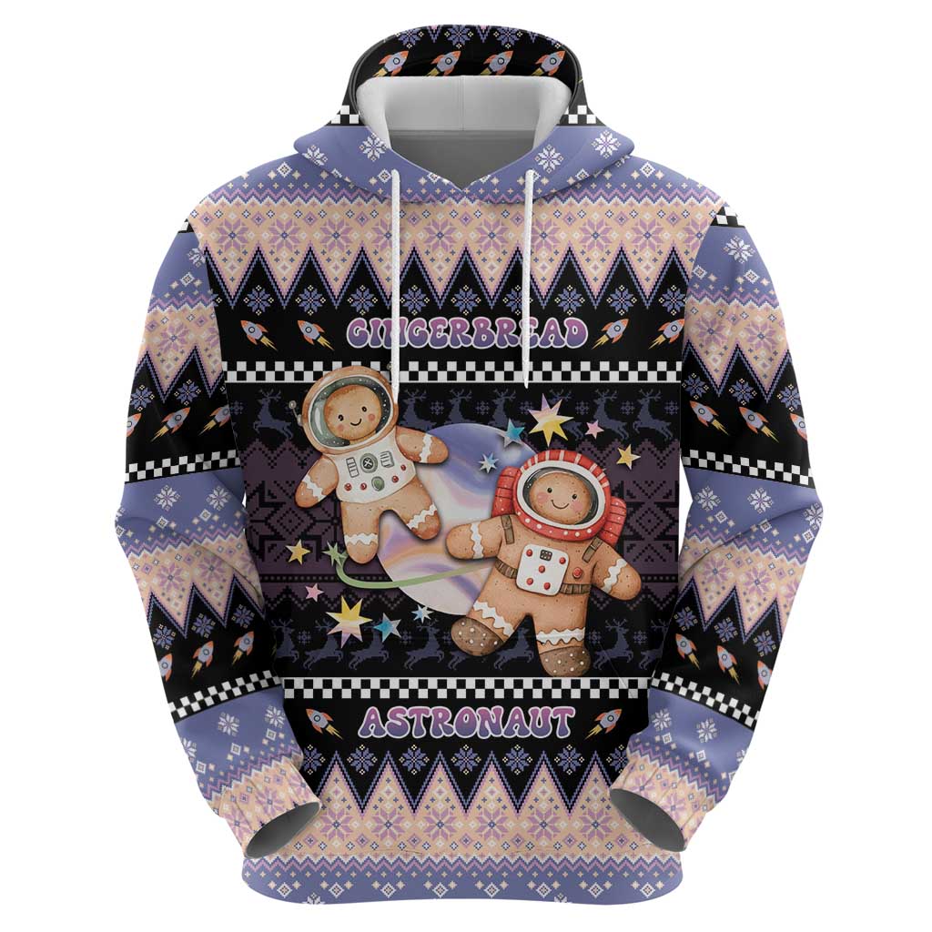 Astronaut Christmas Zip Hoodie Gingerbread In Space - Wonder Print Shop