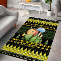 Bee Christmas Area Rug Cute Bumblebee - Wonder Print Shop