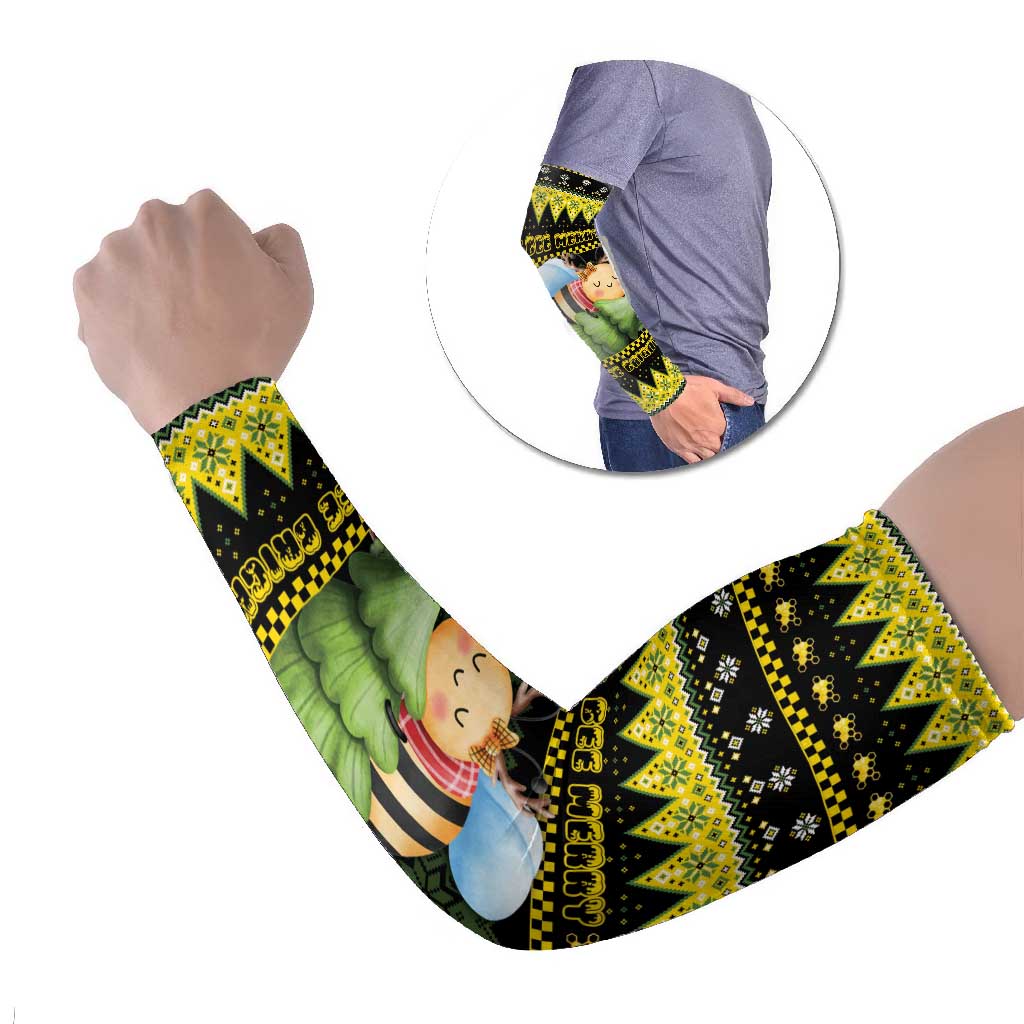 Bee Christmas Arm Sleeves Cute Bumblebee - Wonder Print Shop