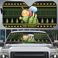 Bee Christmas Auto Sun Shade Cute Bumblebee - Wonder Print Shop