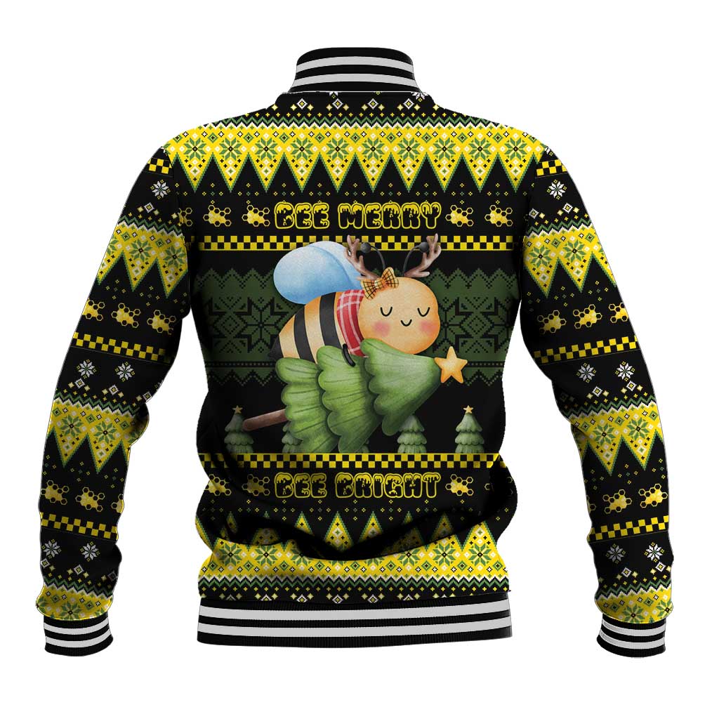 Bee Christmas Baseball Jacket Cute Bumblebee - Wonder Print Shop