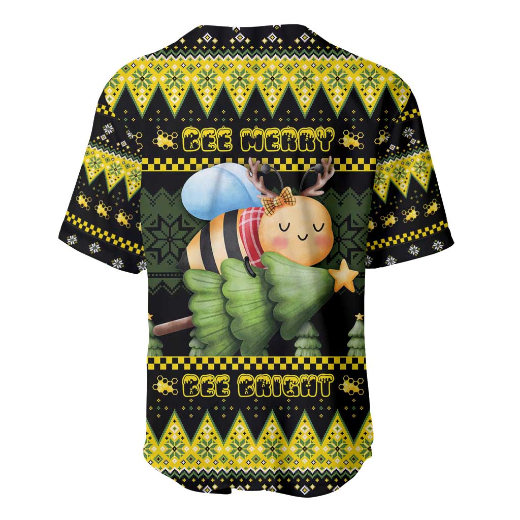 Bee Christmas Baseball Jersey Cute Bumblebee - Wonder Print Shop