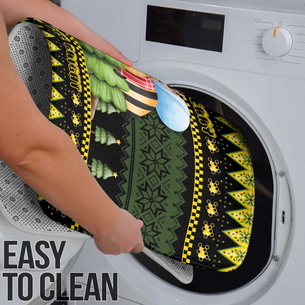 Bee Christmas Bathroom Set Cute Bumblebee - Wonder Print Shop