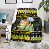 Bee Christmas Blanket Cute Bumblebee - Wonder Print Shop