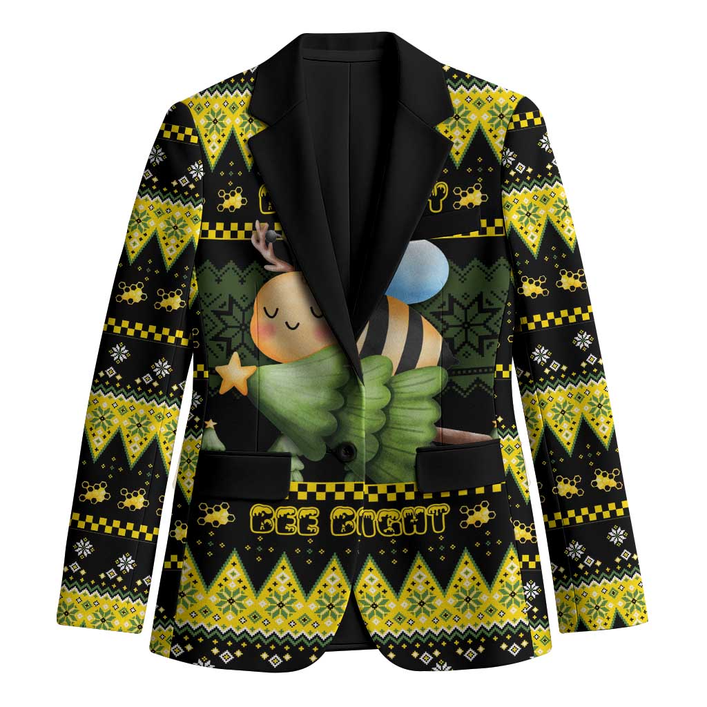 Bee Christmas Blazer Cute Bumblebee - Wonder Print Shop