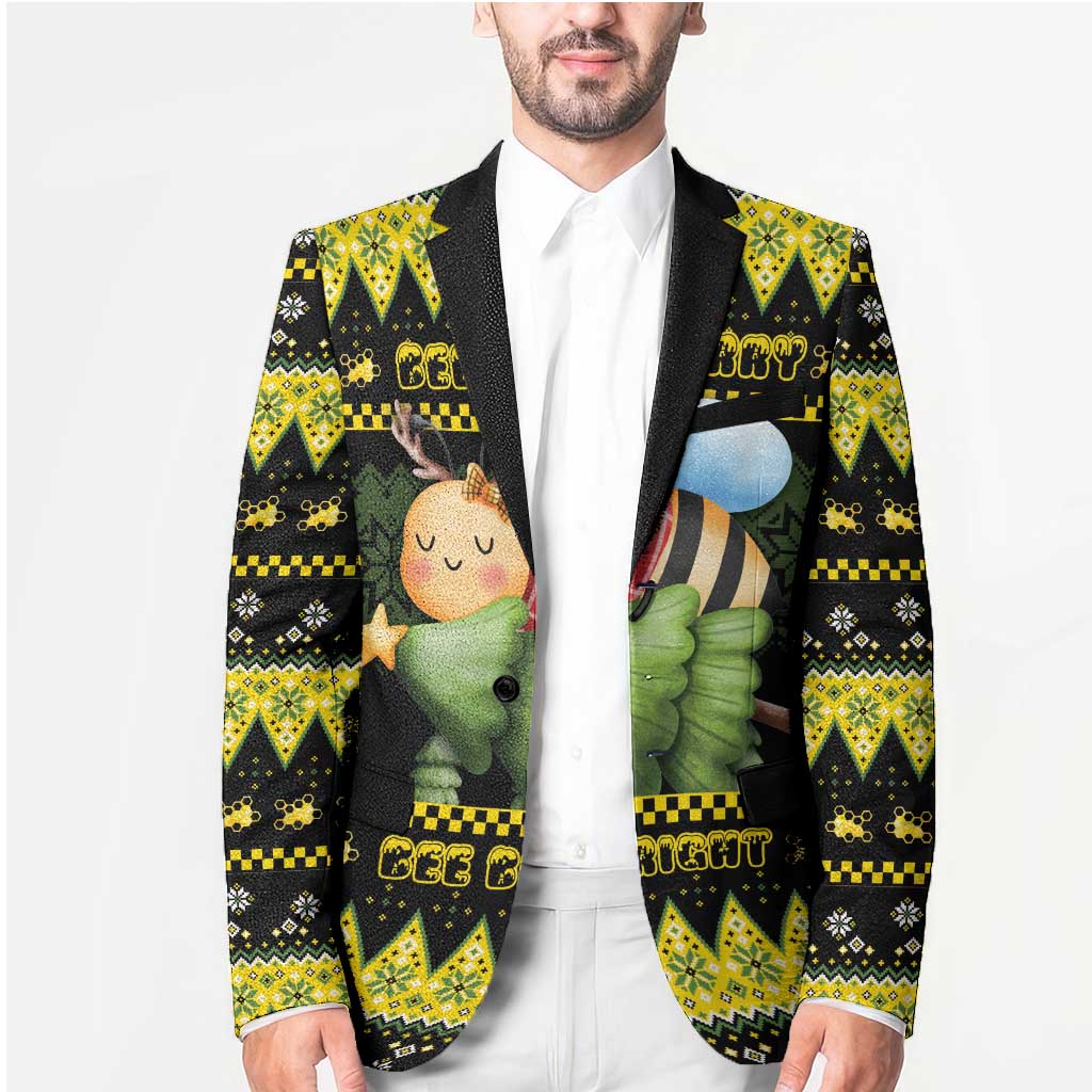 Bee Christmas Blazer Cute Bumblebee - Wonder Print Shop