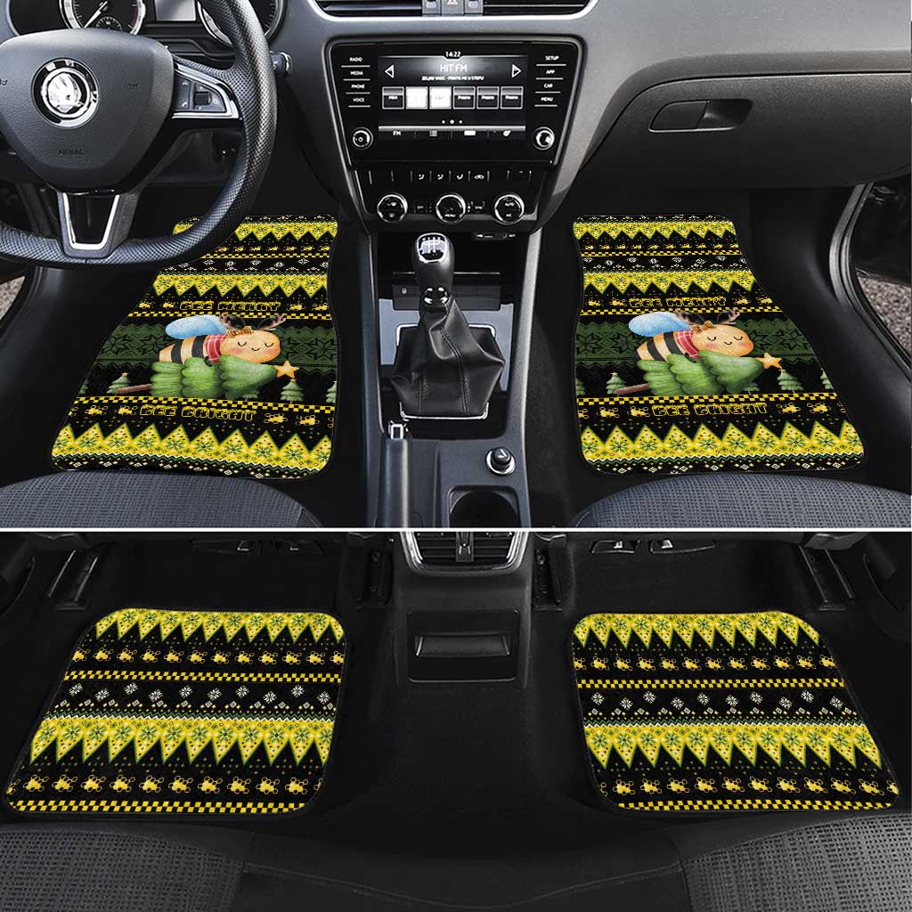 Bee Christmas Car Mats Cute Bumblebee - Wonder Print Shop