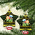 Bee Christmas Ceramic Ornament Cute Bumblebee - Wonder Print Shop