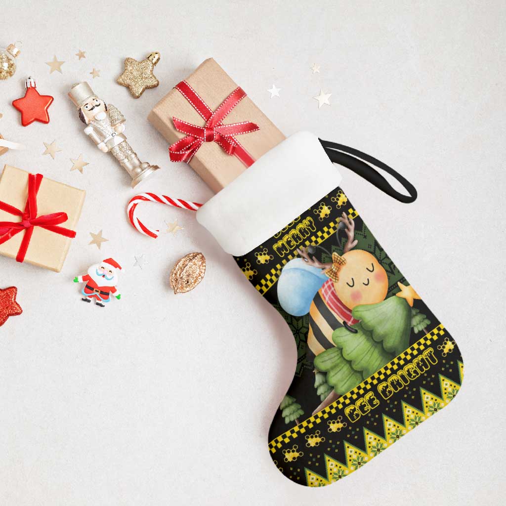 Bee Christmas Stocking Cute Bumblebee - Wonder Print Shop