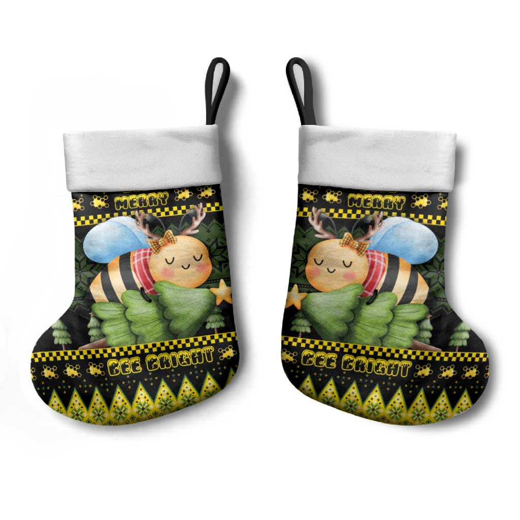 Bee Christmas Stocking Cute Bumblebee - Wonder Print Shop