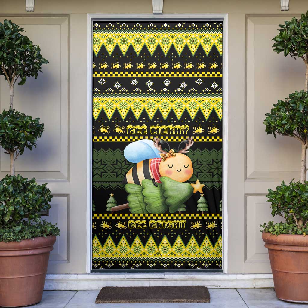 Bee Christmas Door Cover Cute Bumblebee - Wonder Print Shop
