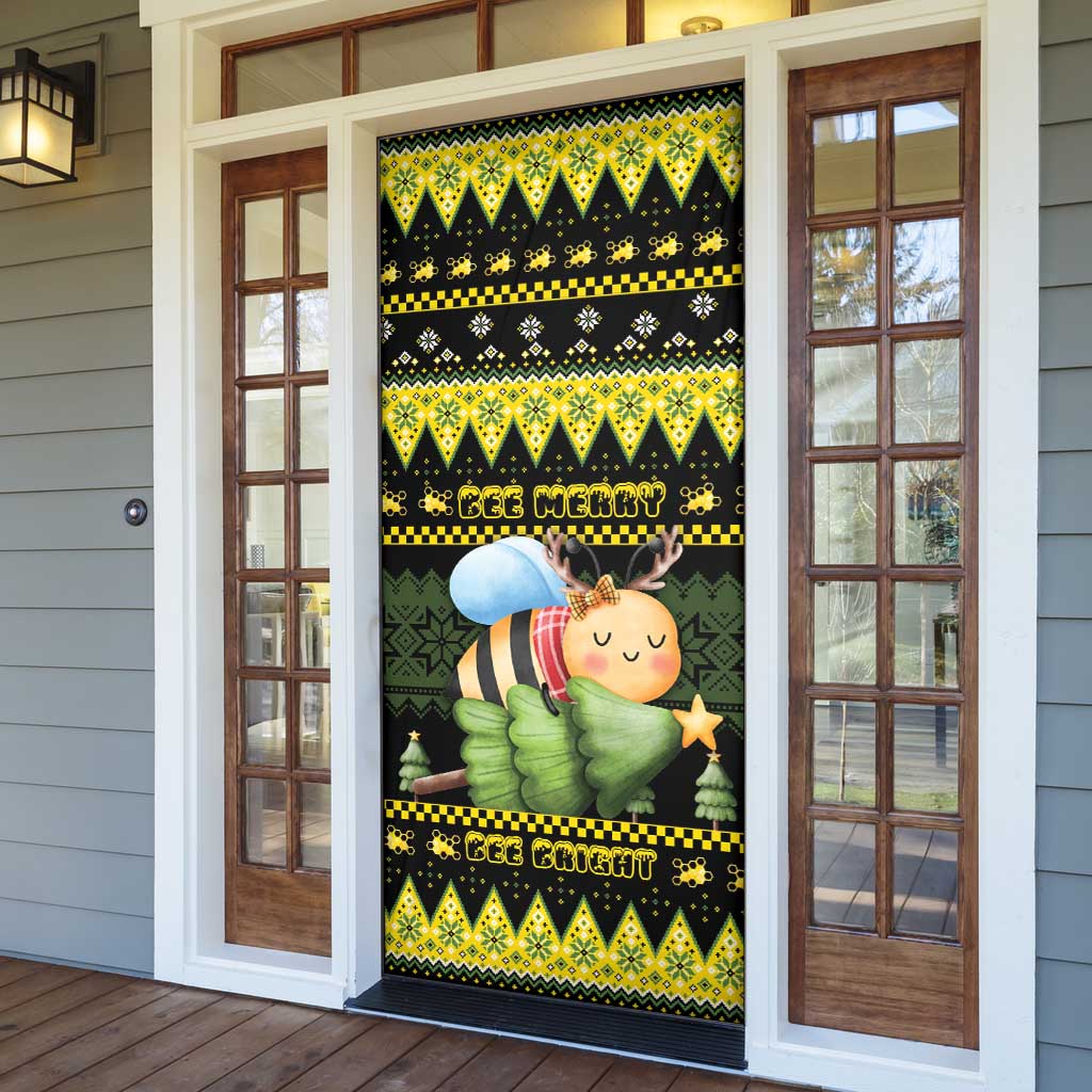Bee Christmas Door Cover Cute Bumblebee - Wonder Print Shop