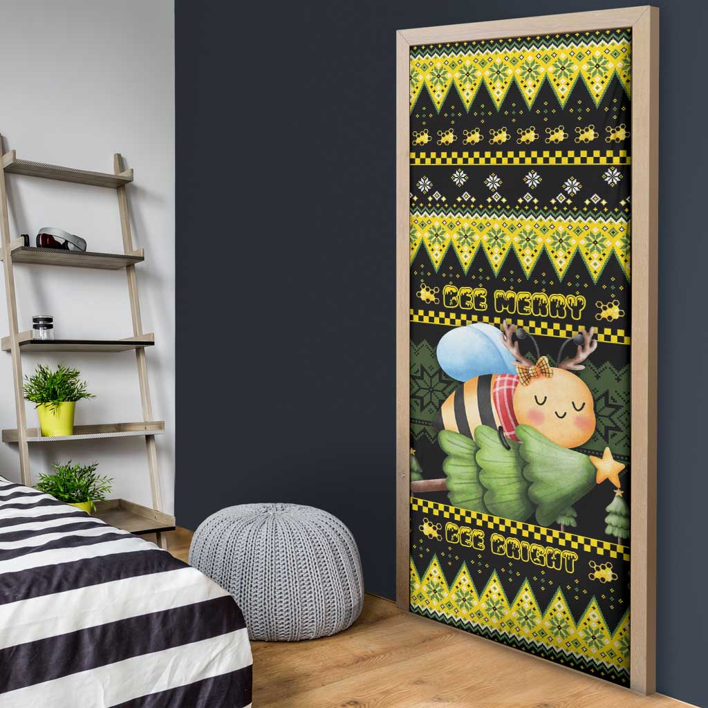 Bee Christmas Door Cover Cute Bumblebee - Wonder Print Shop