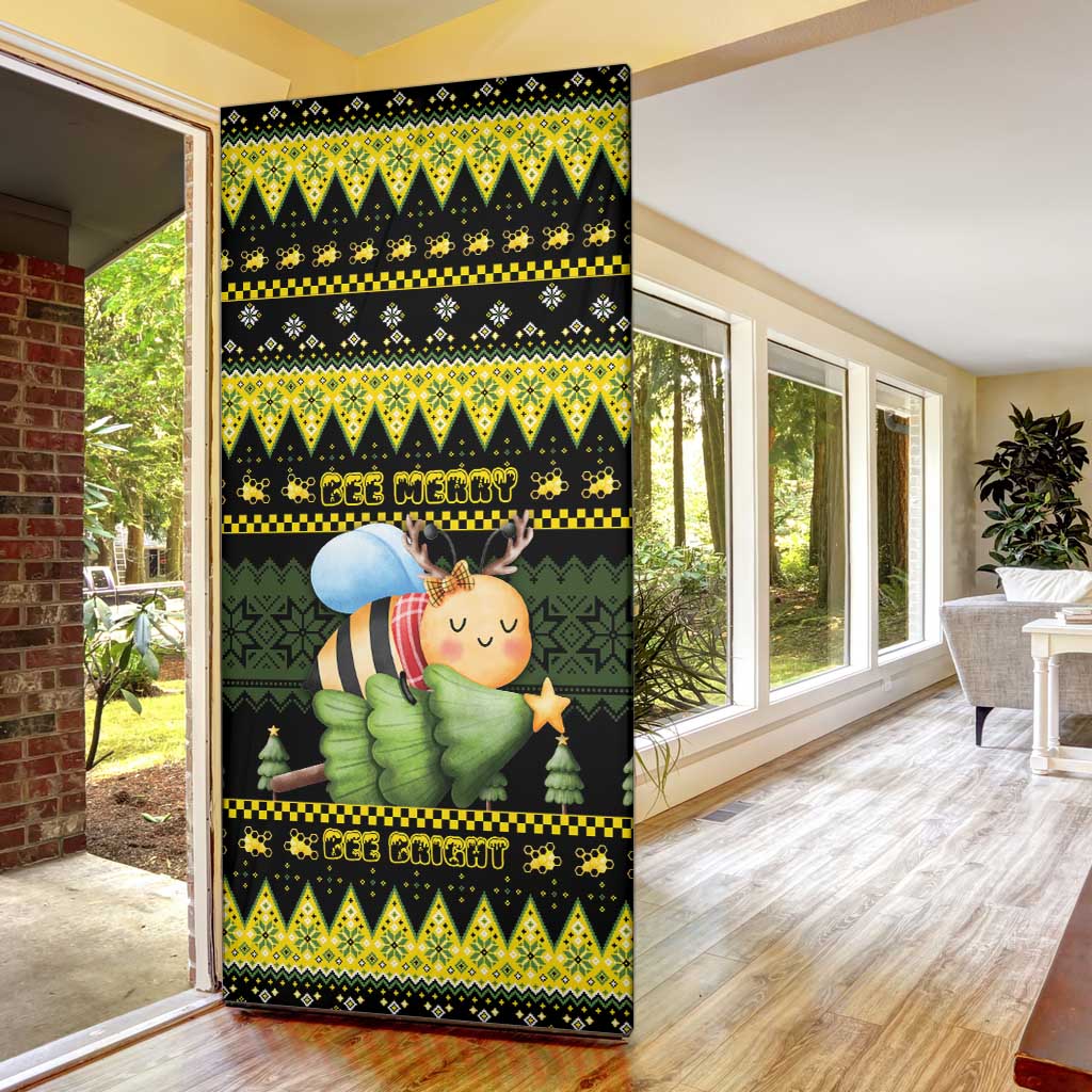 Bee Christmas Door Cover Cute Bumblebee - Wonder Print Shop