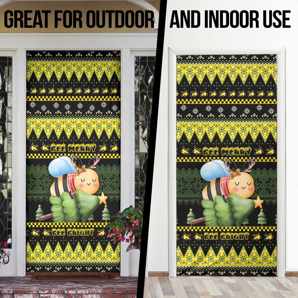 Bee Christmas Door Cover Cute Bumblebee - Wonder Print Shop