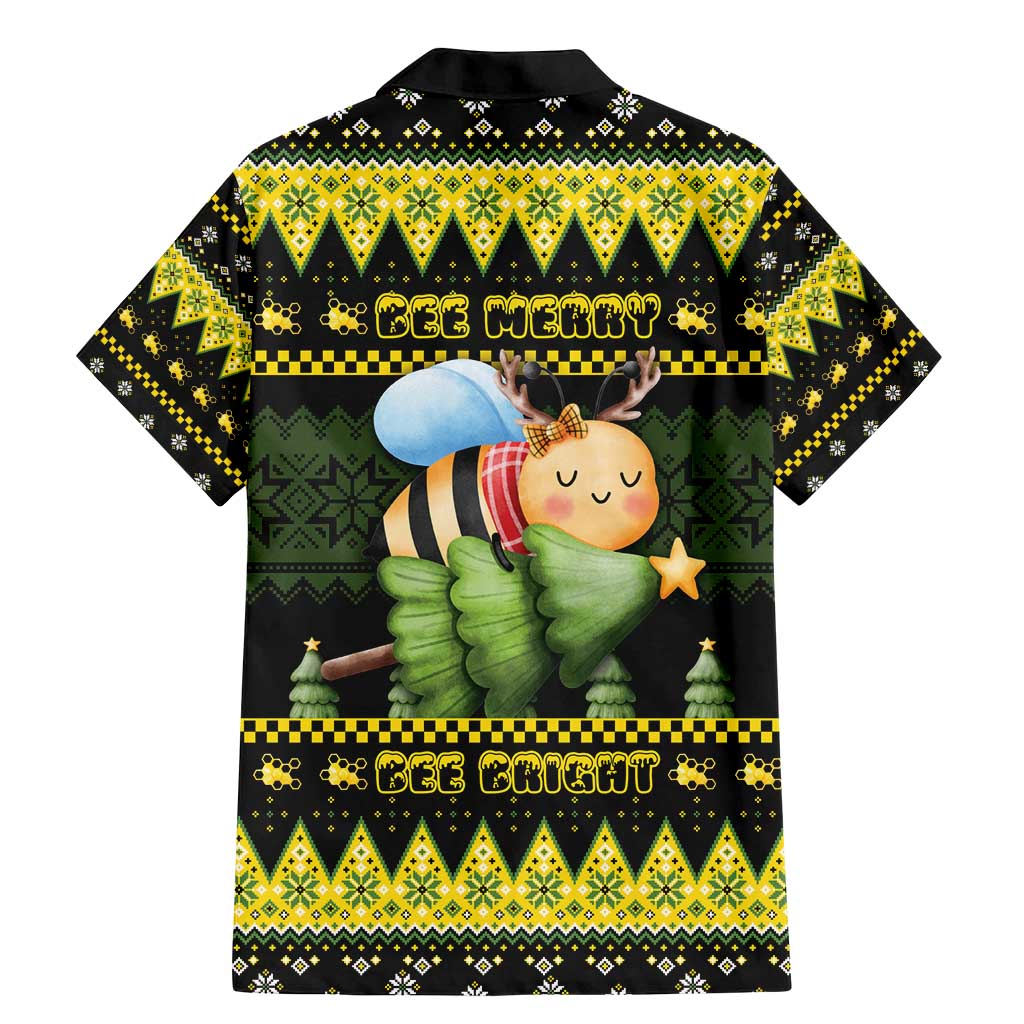 Bee Christmas Family Matching Mermaid Dress and Hawaiian Shirt Cute Bumblebee - Wonder Print Shop