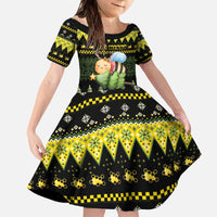 Bee Christmas Family Matching Off The Shoulder Long Sleeve Dress and Hawaiian Shirt Cute Bumblebee - Wonder Print Shop