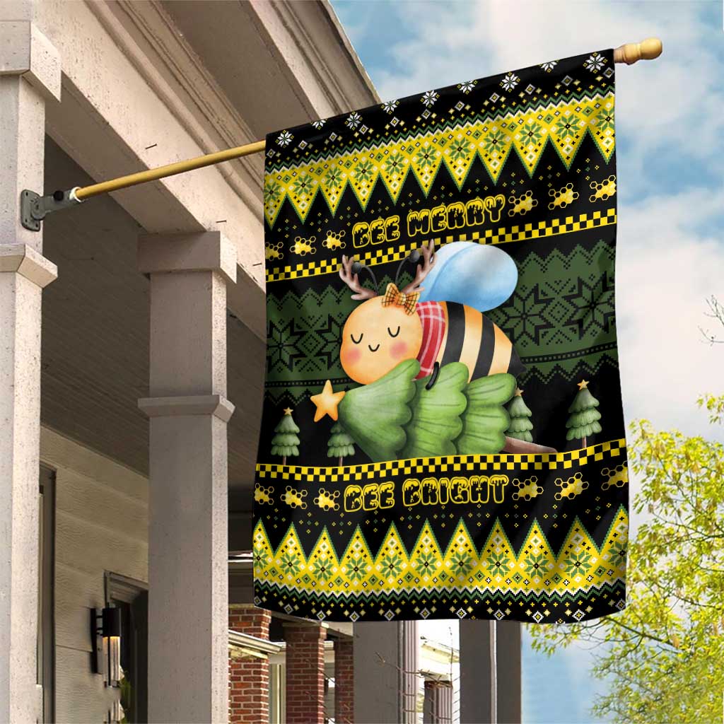 Bee Christmas Garden Flag Cute Bumblebee - Wonder Print Shop