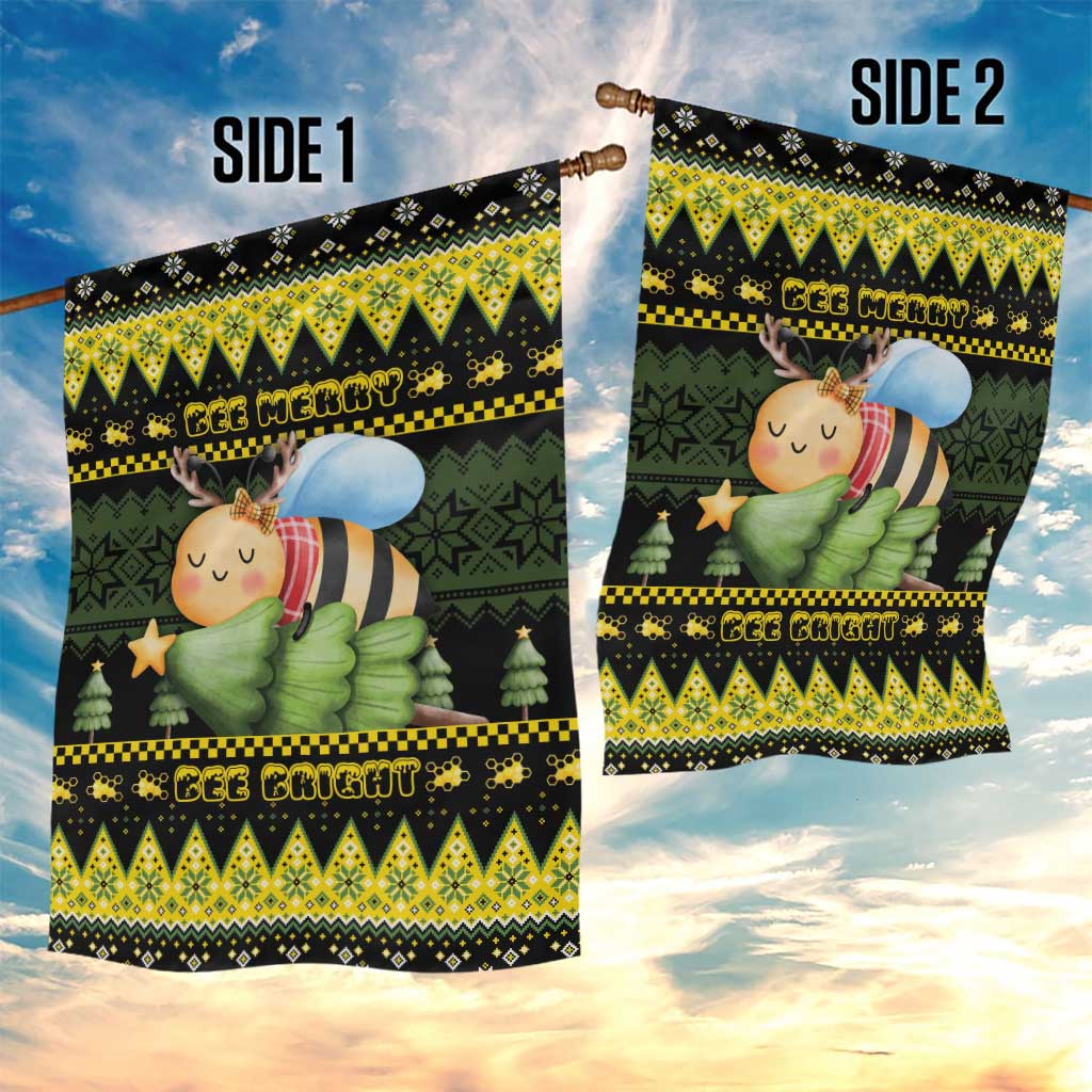 Bee Christmas Garden Flag Cute Bumblebee - Wonder Print Shop