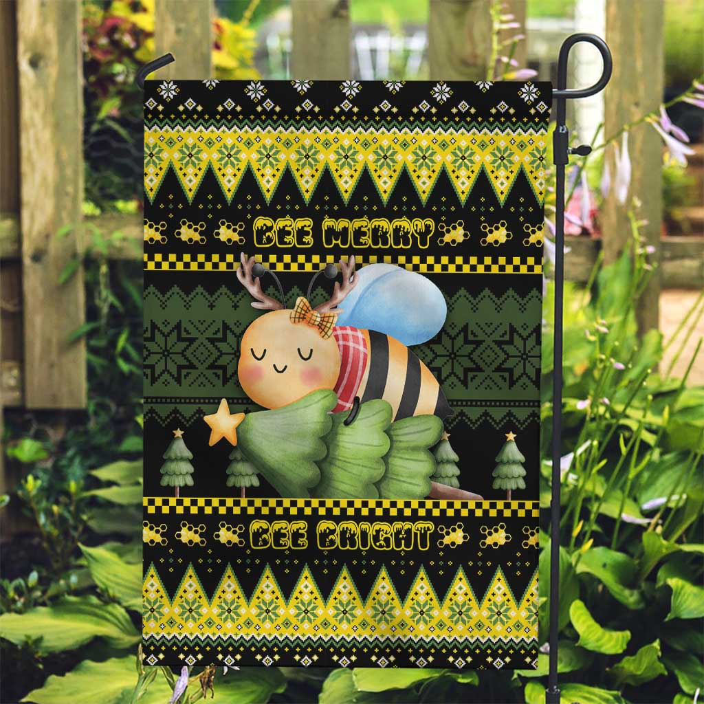 Bee Christmas Garden Flag Cute Bumblebee - Wonder Print Shop