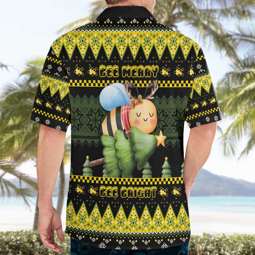 Bee Christmas Hawaiian Shirt Cute Bumblebee - Wonder Print Shop