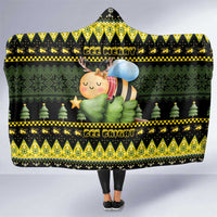 Bee Christmas Hooded Blanket Cute Bumblebee - Wonder Print Shop