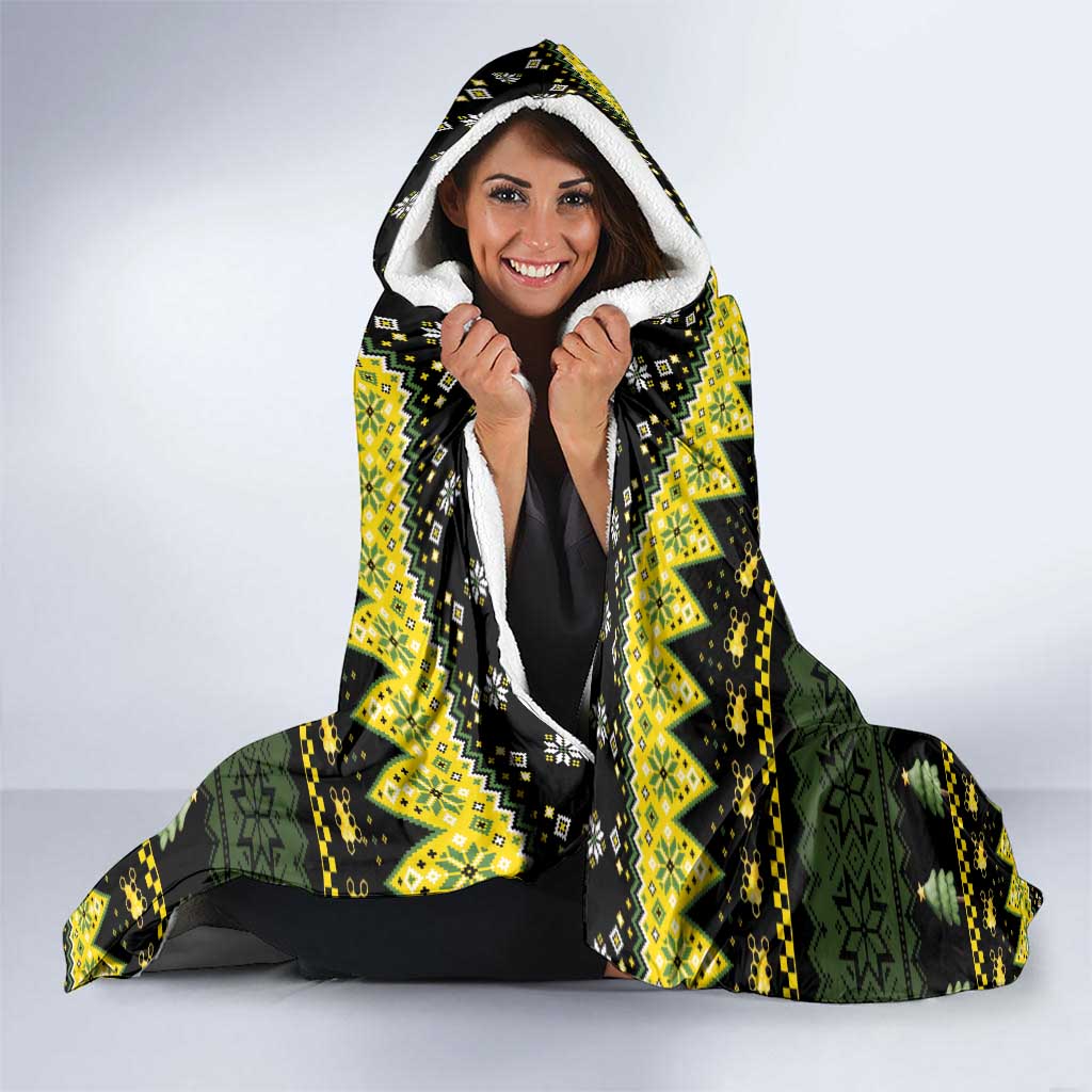 Bee Christmas Hooded Blanket Cute Bumblebee - Wonder Print Shop