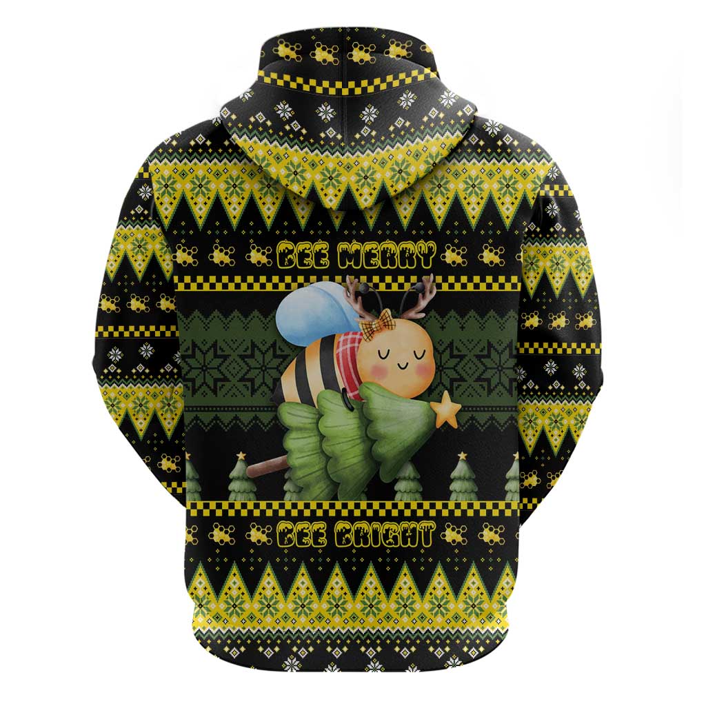 Bee Christmas Hoodie Cute Bumblebee - Wonder Print Shop