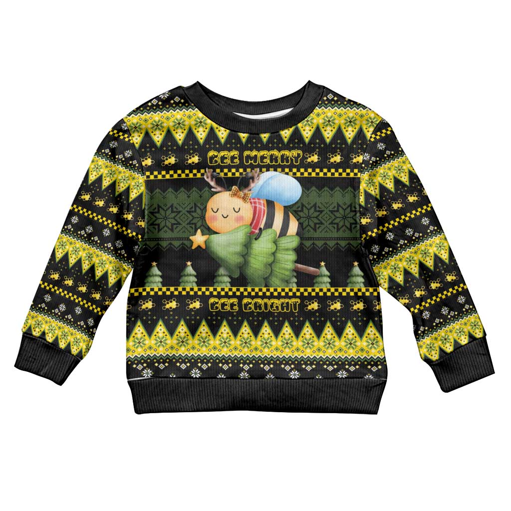 Bee Christmas Kid Ugly Christmas Sweater Cute Bumblebee - Wonder Print Shop