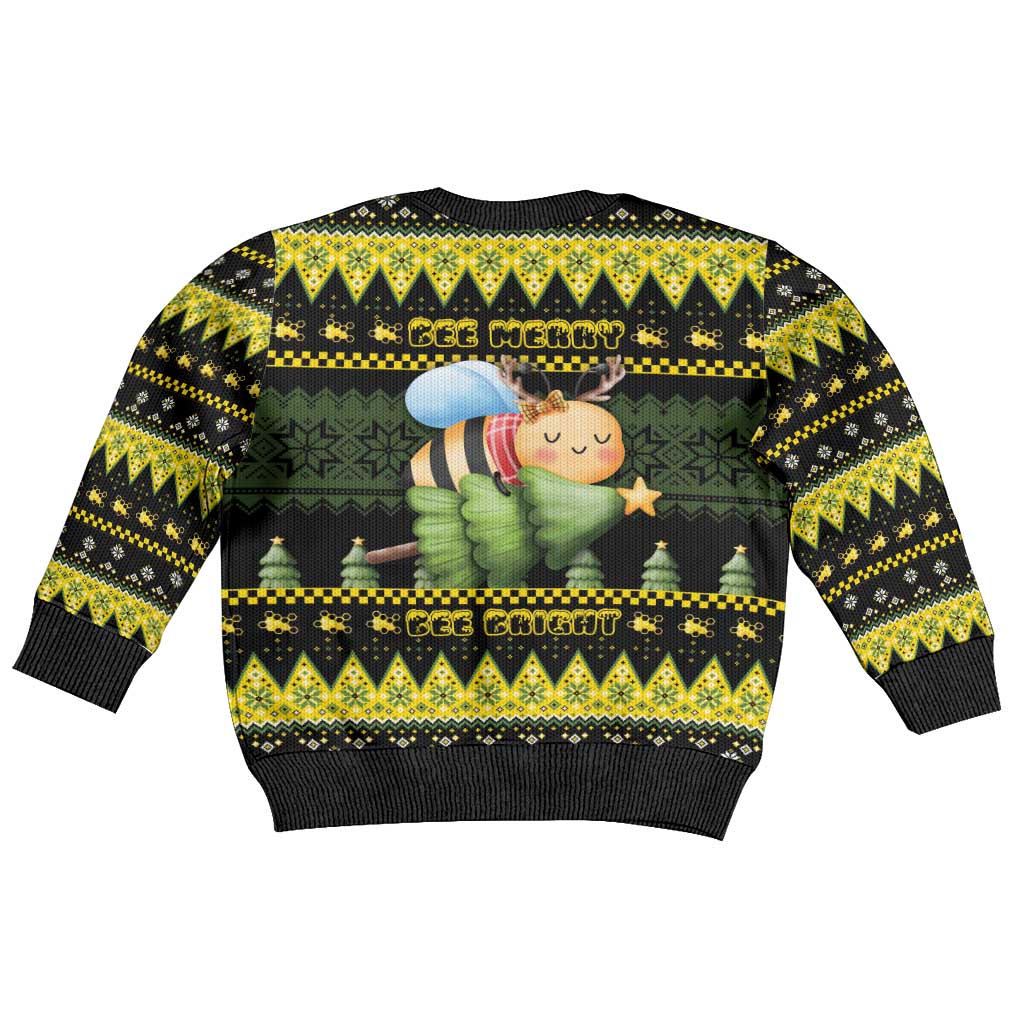 Bee Christmas Kid Ugly Christmas Sweater Cute Bumblebee - Wonder Print Shop