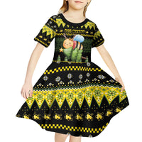 Bee Christmas Kid Short Sleeve Dress Cute Bumblebee - Wonder Print Shop