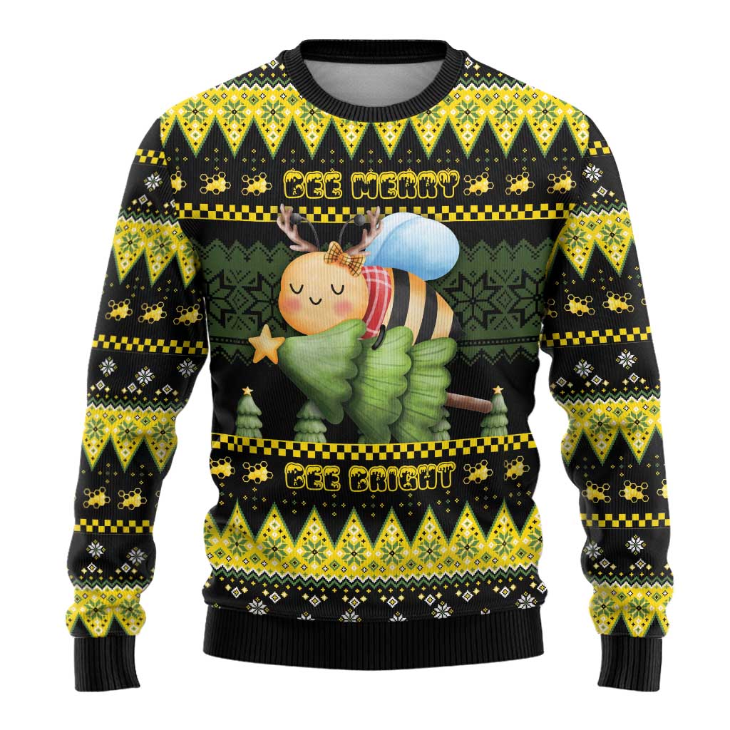Bee Christmas Ugly Christmas Sweater Cute Bumblebee - Wonder Print Shop