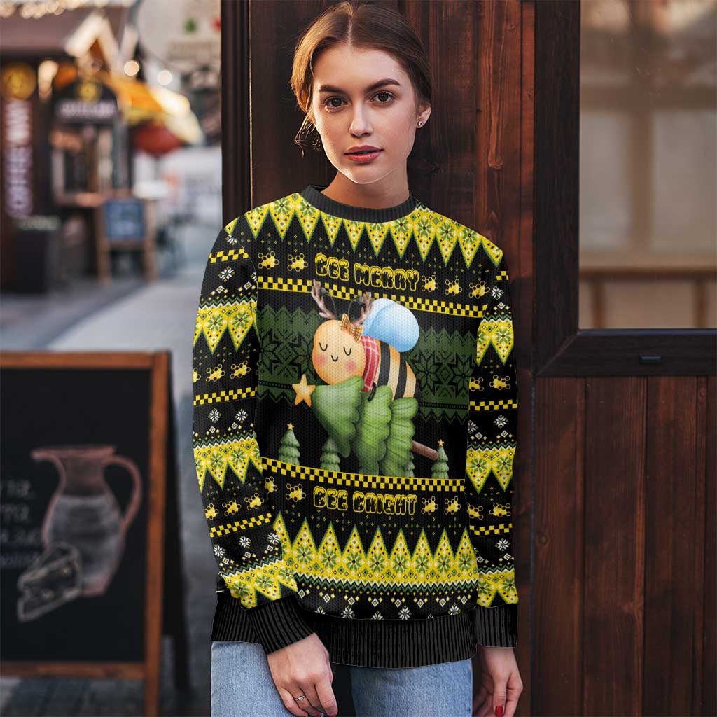Bee Christmas Ugly Christmas Sweater Cute Bumblebee - Wonder Print Shop