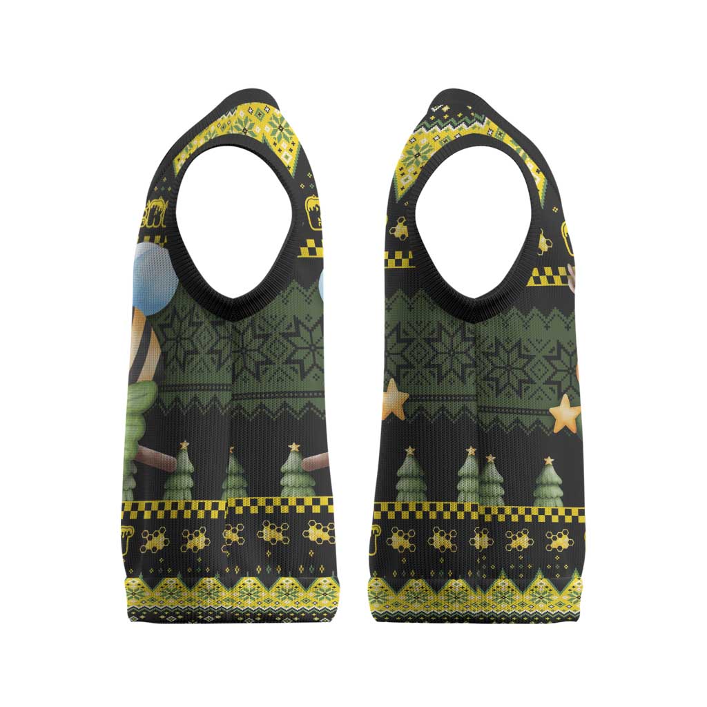 Bee Christmas Knitted V-Neck Vest Cute Bumblebee - Wonder Print Shop
