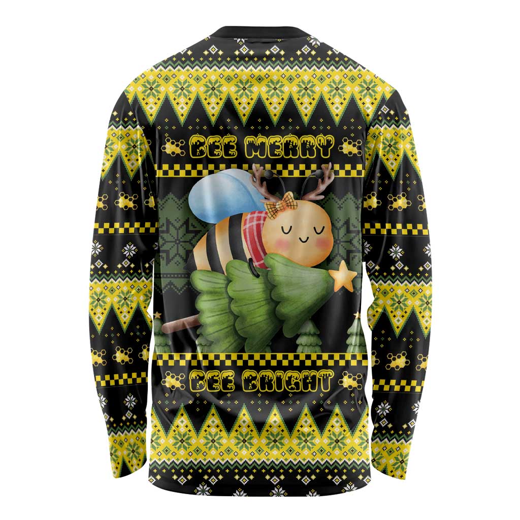Bee Christmas Long Sleeve Shirt Cute Bumblebee - Wonder Print Shop