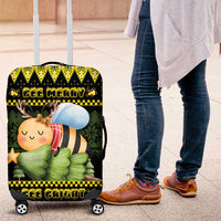 Bee Christmas Luggage Cover Cute Bumblebee - Wonder Print Shop