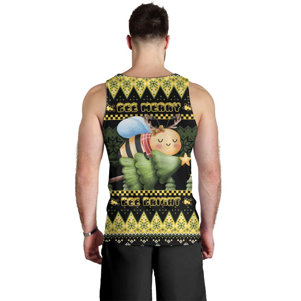 Bee Christmas Men Tank Top Cute Bumblebee - Wonder Print Shop