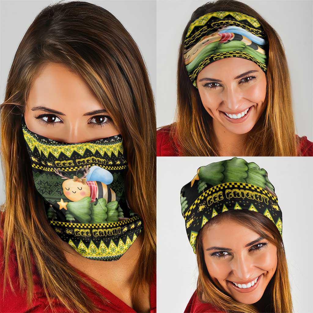 Bee Christmas Neck Gaiter Cute Bumblebee - Wonder Print Shop